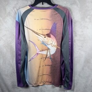 Reel Legends Sailfish Performance Long Sleeve Fishing Shirt Men's L UV Protect